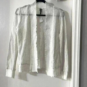 XCVI women’s white open cardigan